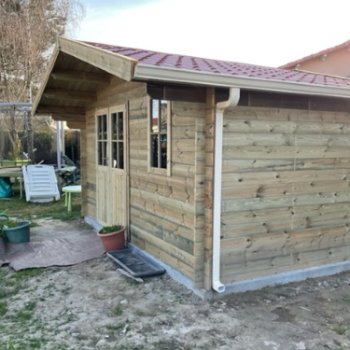 Abri de jardin en bois 2 pentes